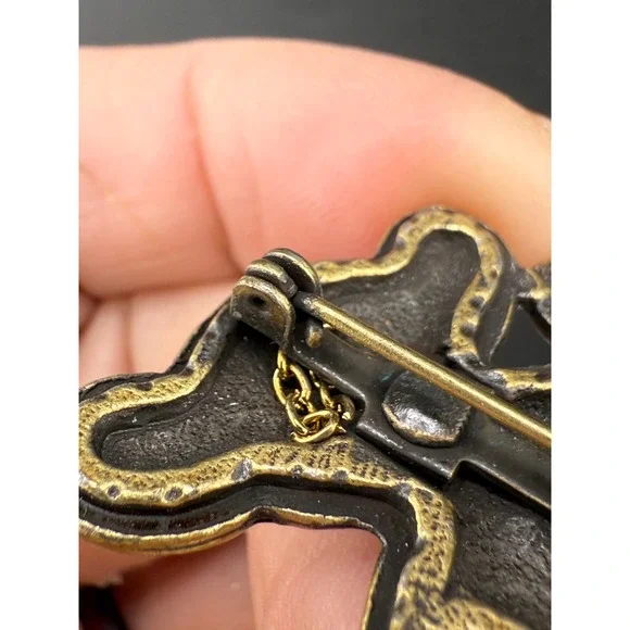 Vintage Pewter Brooch With Matching Pierced‎ Earrings Lot One Trinket Box Mouse - Picture 13 of 16